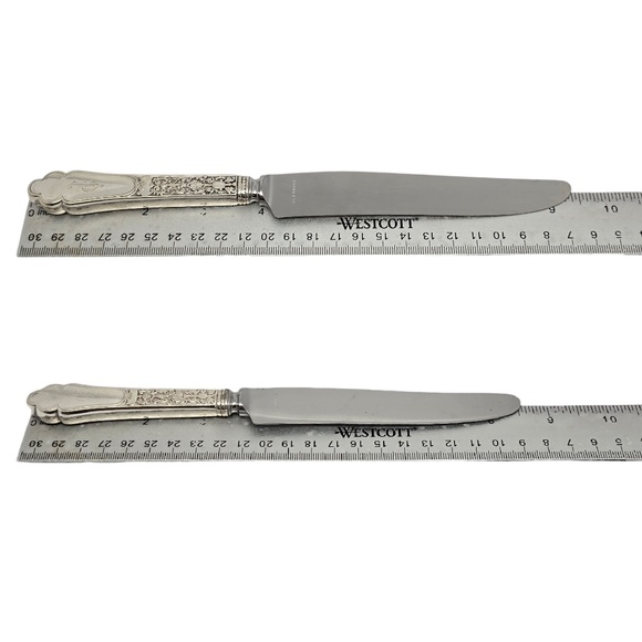 Set of 8 Gorham Medici Old Sterling Silver Handle Knives w/Mono 8 5/8\